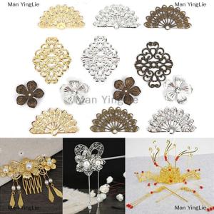 [COD] Man YingLie 100Pcs Flower Filigree DIY Accessories Metal Crafts Connector For Jewelry Making