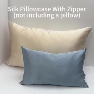 100% Natural Mulberry Silk Pillowcase Zipper Pillowcases Pillow Case For Healthy Standard Queen King Multicolor