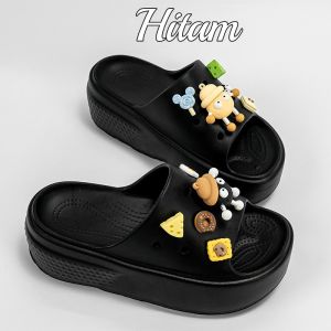 Sandal Wanita Wegdes Fuji Tinggi Tebal EVA Korea Elegan Premium Sendal Selop Wanita Dewasa Cewek Jibbit Platform