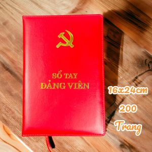 Sổ tay Đảng viên bìa da 2026 - 16cm x 24cm - 200 trang (Tặng kèm 1 bút bi nước màu xanh)