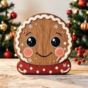 UNIITY Ông già Noel Tượng trang trí bàn Giáng sinh Gỗ Người tuyết Tượng trang trí độc lập Cổ điển Đồ trang trí kệ ngày lễ Trang trí bàn ăn
