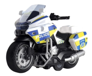 Police Motorcycle Diecast Pull Back Toy Bike Vehicle Model for Kids – Realistic Mini Motorbike Durable Alloy Fun Action Toy Gift for Boys Girls Birthday Christmas Party Favors Collectible Display