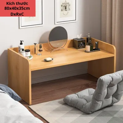 Bàn Trang Điểm Ngồi Bệt Có Ngăn Kéo - Bàn Làm Việc Ngồi Bệt Gỗ MDF Phủ Melamine Cao Cấp