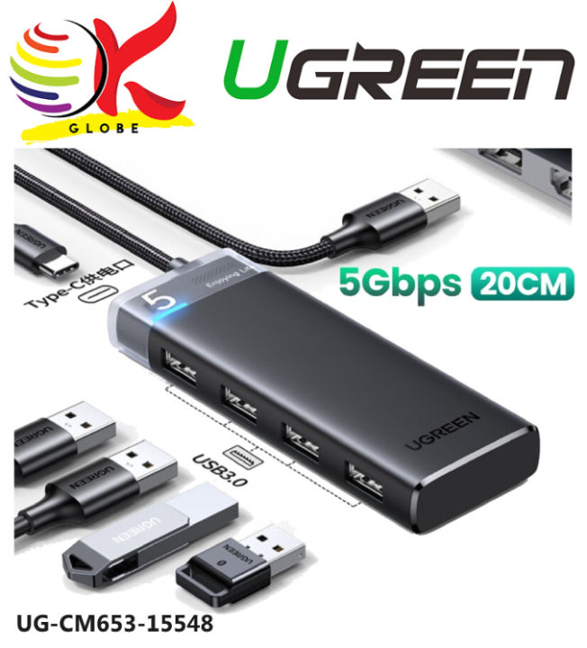 Ugreen ug cm653 15548 usb hub 3 0 4 usb ports 5gbps usb multi splitter