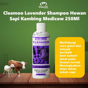 Cleamoo Lavender Shampoo Hewan Sapi Kambing Domba Medicow 250Ml