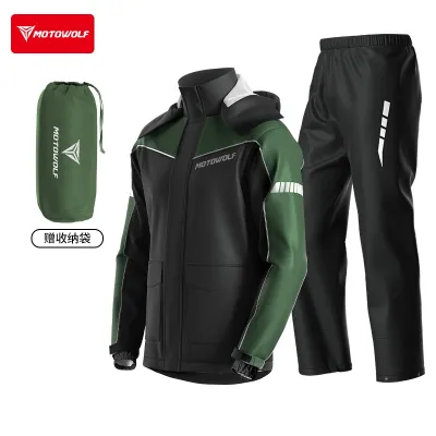 Motowolf Raincoat V3B & V3C (V4) Rain Coat Version 4 Upgraded Waterproof and Windproof Raincoat with Carry Bag - Original