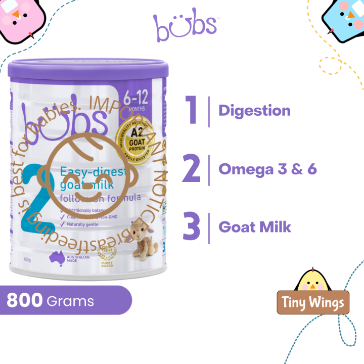 Bubs® Goat Milk Infant Followon Stage 2 800g (612 months