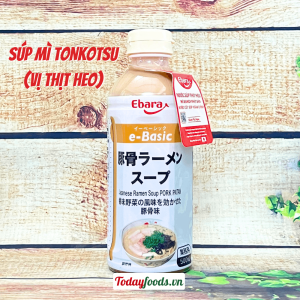Nước Súp Mì Ramen Nhật Bản E-Basic Ebara vị thịt heo thịt gà hấp dẫn (TONKOTSU PAITAN) chai 500ml