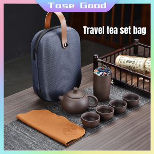 Tase Good 6PCS Portable Tea Set Complete Porcelain Travel Tea Set Gift Box Tea Set Complete with Tray Tea Pot and Cup Set Modern Tea Infuser