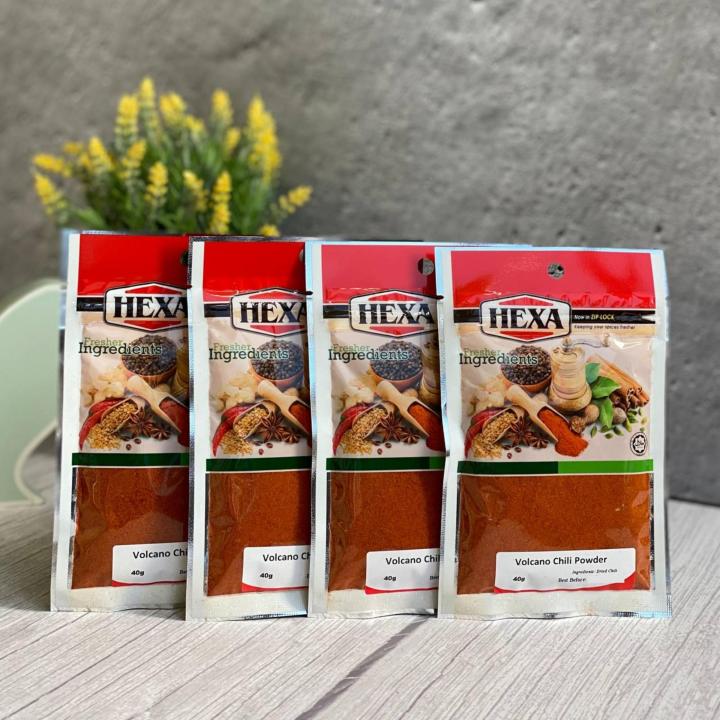 HEXA HALAL Volcano Chili Powder 40gm x4 Serbuk Cili Pedas