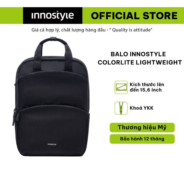 Balo Innostyle Colorlite Lightweight cho laptop 15.6 -P21- Thiết kế gọn, hàng chính hãng