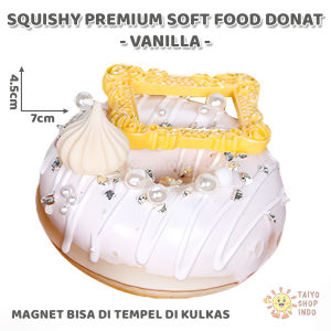 TAIYO Squishy Premium Slow Food Layer Cake Dessert Somodel Squeeze Magnet Kulkas Kue Toping Buah Segar Squishi Mainan