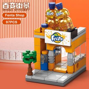 Bricks Rumah City Toko Mini McDonalds  Mainan Anak Perempuan Mainan anak-anak7/8 tahun