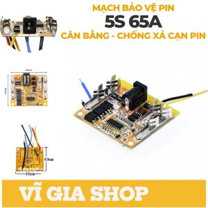 Mạch Bảo Vệ Pin Lithium BMS 5S 18V - 21V 65A Mạch Vàng Cao Cấp - IC Cân Bằng Thông Minh Hãng Dooxing Cho Pin Máy Khoan Makita - Vĩ Gia Shop