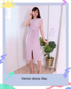 Verion Dress Casual Terusan Premium Plisket Baju Kondangan Pesta Fashion Wanita