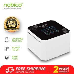 Nobico J008 เครื่องฟอกอากาศสำหรับบ้านพื้นที่ที่มีประสิทธิภาพสูงสุด15ตร. ม. แผ่นกรอง HEPA 4 H13เครื่องฟอกอากาศสำหรับไวรัส【รับประกัน2ปี】