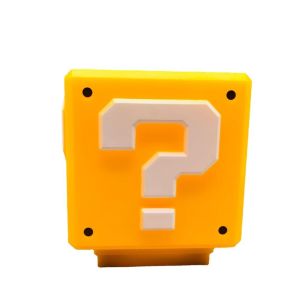 CEMOMEF Mario Bros Night Light USB Charging Brick Desk Lamp 10cm Question Mark Bedside lamp Kids