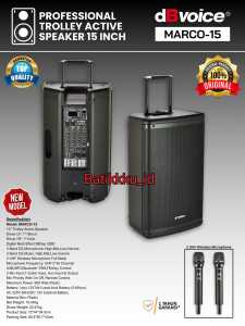[ORIGINAL] Speaker Aktif Portable dBvoice MARCO 15 MARCO15 Original 15 Inch