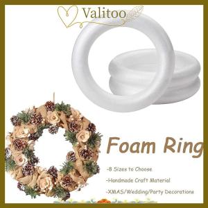 [Valitoo] White Round Polystyrene Foam Ring For Christmas Crafts DIY Handmade Wreath Wedding Holidays Home Party Decoration