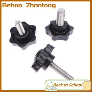 Behoo 2PCS Industry Equipment M6 M8 M10 38# Thread Star Shaped Clamping Bolt Knob Bakelite Plastic Head Handle Screw