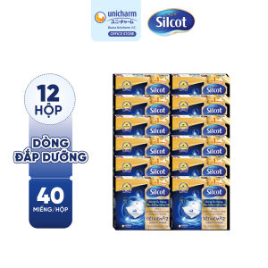 Combo 12 Hộp Bông tẩy trang Silcot đắp dưỡng miếng đôi (40 miếng/hộp)