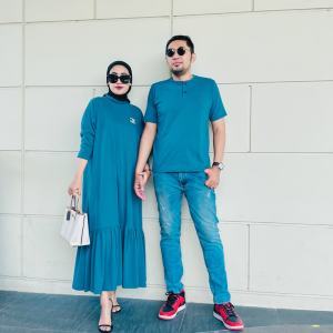 Radhika Dress Casual Gamis Tunik Cotton Combed Premium Muslim Nyaman Simple Busui bisa Couple Keluarga (Harga Satuan)