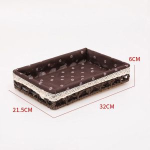 NOBLELUX Multicolor Storage Basket Multi-porpose Weaving Organizier Basket Creative Flower Pattern Storage Box Cosmetics Snacks Sundries