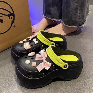 #COD High-quality Sandals Flat Sandals For Woman Lightweight 7cm Heeled Wedge Summer Korean Fashion Hole