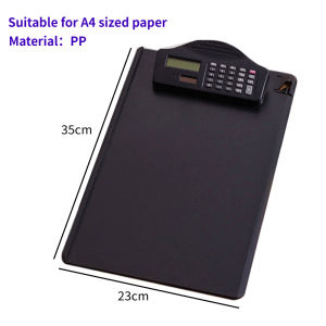 Clipboard with Calculator A4 Board Clamp Writing Pad with Scale Hard Board Folder File Organizer