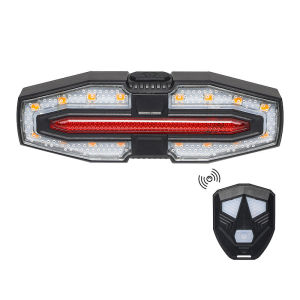 Bicycle Taillight High Brightness LED Remote Control Turn Signal Mountain Road Bike Equipment Rechargeable Warning Light