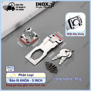 Chốt Khóa Cửa Thẳng Kèm Khóa Nhiều Kích Thước Thích Hợp Nhiều Loại Cửa - 848