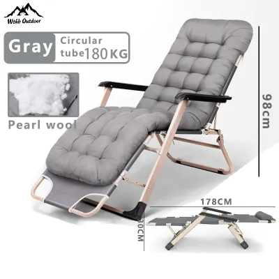 Kursi Lipat Rebah Premium Busa Tebal Heavy Duty Sandaran Adjustable untuk Outdoor & Istirahat