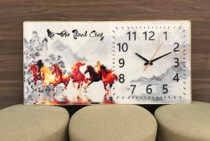 Đồng hồ treo tường CÔng Giáo THiên CHúa GIáo - U220 Lòng Chúa thương xót in Uv Tráng Gương Cao Cấp