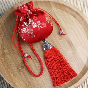 EXCES Dragon Boat Festival Bag Plum Flower Sachet Retro Pattern Jewelry Packaging Chinese Style Sachet Fashion Brocade Jewelry Storage Bag Bedroom Decoration