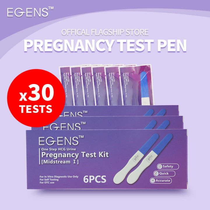 Egens Hcg 30pcs Early Pregnancy Test Kit Stick Pens Pregnant Rapid Test Easy To Use Rapid 0270