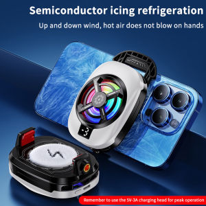 YAFEN Semiconductor Mobile Phone Cooling Fan Radiator Back-Clip For Games Live Streaming Phone Cooler For IPhone Android Universal