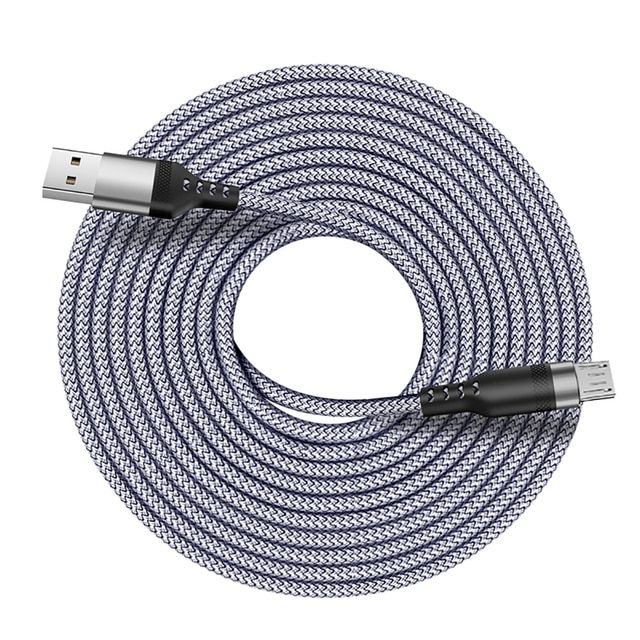 5m/8m Long Cable USB C/LightNing/Micro USB Cord Compatible with IOS ...