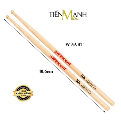 [Chính Hãng] Dùi Trống Wincent W-5A W-5AP W-5ABT W-5AXL W-DB5A - Sweden Standard Hickory Wood Tip Drumsticks