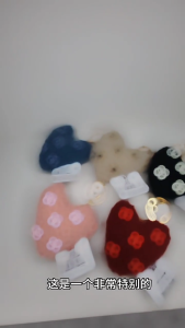 Soft Artificial Furry Keychain Pendant Elegant Heart Key Rings Hangings Decorations Key Chain Love Heart Bag Dangler