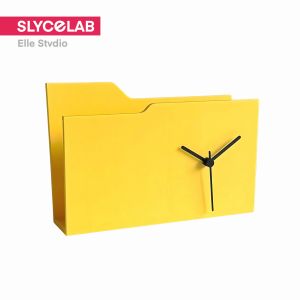 SLYCELAB Folder Clock 3D Print With Picture Frame Laptop Folder Desk Decor