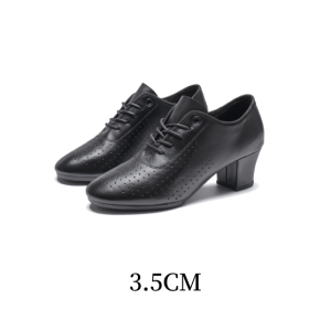หนังวัวชั้นยอดอาจารย์ละตินสแควร์มาตรฐานแห่งชาติ3.5เซนติเมตร/5เซนติเมตรรองเท้าเต้นรำแบบมีส้น
