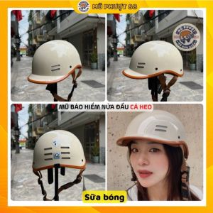 Nón Bảo Hiểm Thời Trang - Chất Lượng - Giá Rẻ Mũ bảo hiểm nửa đầu cá heo 3 lớp màu xám nhám có tem CR DANSHOP