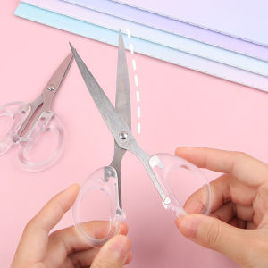 Transparent Scissors Handmade Paper Cutter Home Portable Office Stationery