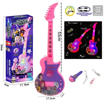 Childrens electric guitar toy with microphone and USB connection Boys and girls