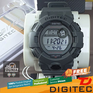 DIGITEC ORIGINAL - DIGITEC DG-5112 TAB DG 5112 DIGITEC 5112 DG5112TAB - Men TR - Resin - Abu-Abu - Diameter 52 CM - Jamdunia / Jam dunia JD18 Jam Tangan Pria Cowok Anti Air Digital Analog # DEL01