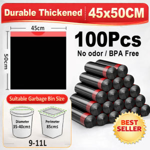 Strong Drawstring Garbage Bag Thickened Plastic Trash Bag 100pcs Household Durable Plastic Bag