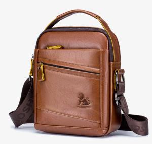 Business Phone Bag Genuine Leather Bag Small Messenger Bag Sling Shoulder Bag Slant Straddle Bag
