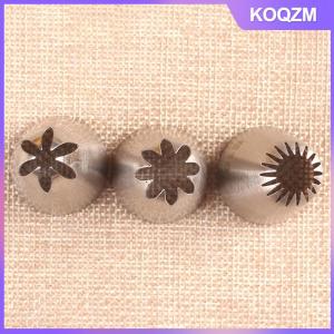 KOQZM 3PCs Cream Cake Icing Piping Cupcake Nozzles Pastry Tips Fondant Cake Decor