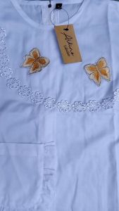 Baju stelan putih anak perempuan cantik/busana muslim putih anak perempuan/seragam putih TK madrasah /set manasik haji anak perempuan terbaru