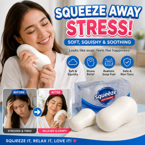 Squeeze Stress Relief Soap Simulation Toy Novelty Squishy Gift Soft Rubber Decompression Toy for Adults Kids Home Office Desk Stress Relief Fidget